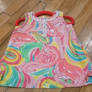 Lilly Pulitzer Pink and Yellow Flamingo Dress